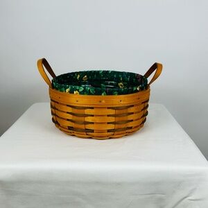 1997 Longaberger Darning Basket #15598, Heritage Collection, w/ Liner/Protector